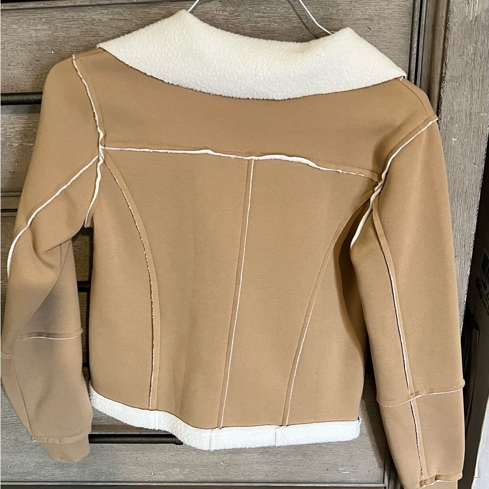 Michael Kors tan and white jacket